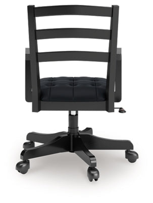 Wildenauer Home Office Desk Chair - Black Swivel Chair modern furniture Contempo Furniture