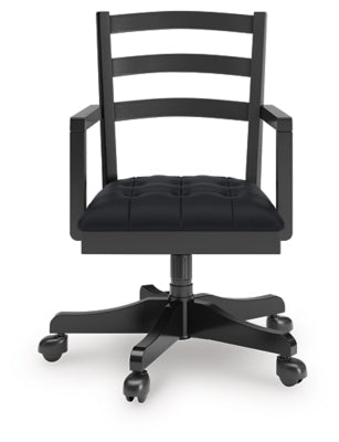 Wildenauer Home Office Desk Chair - Black Swivel Chair modern furniture Contempo Furniture