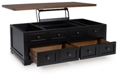 Wildenauer Lift - Top Coffee Table - Black Cocktail Table modern furniture Contempo Furniture