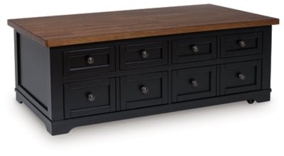 Wildenauer Lift - Top Coffee Table - Black Cocktail Table modern furniture Contempo Furniture