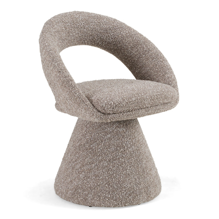 Wiles - Modern Grey Fabric Swivel Dining Chair