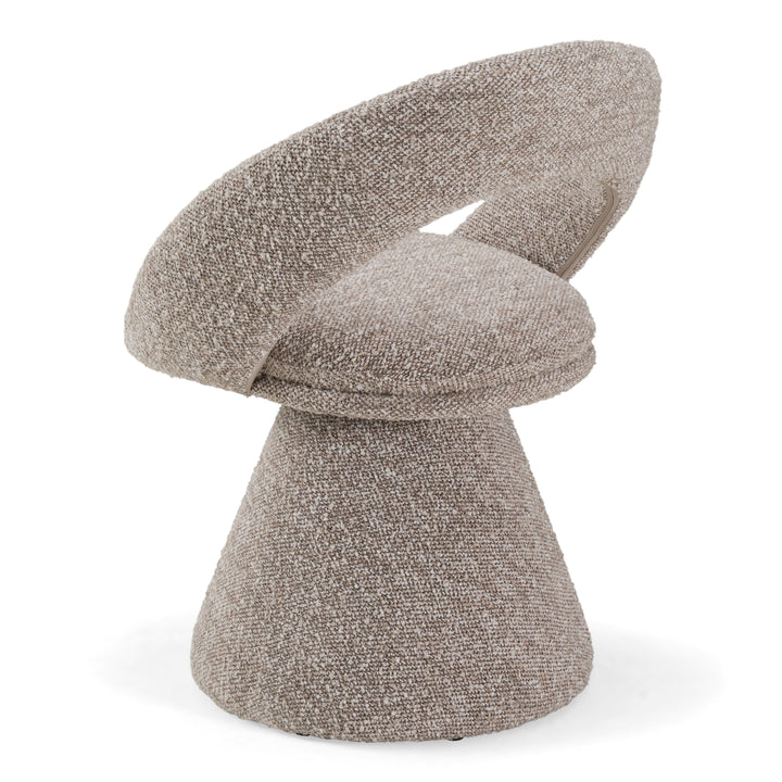 Wiles - Modern Grey Fabric Swivel Dining Chair