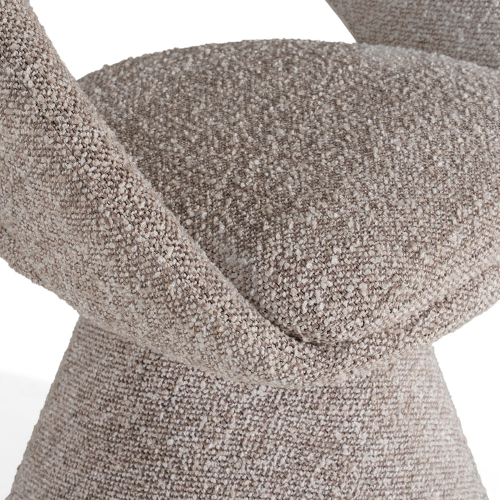 Wiles  Modern Grey Fabric Swivel Dining Chair