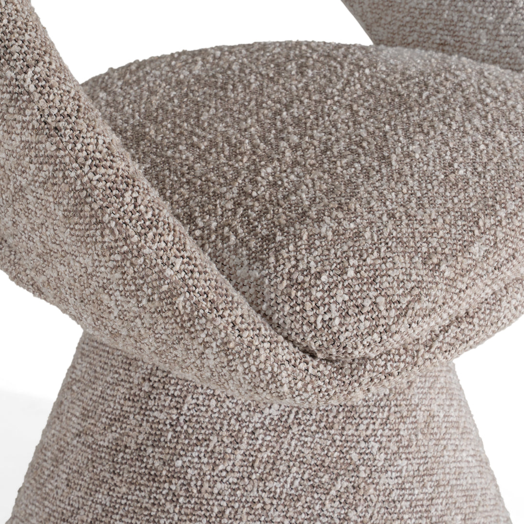 Wiles - Modern Grey Fabric Swivel Dining Chair