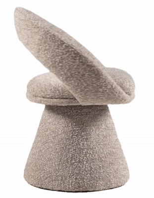 Wiles  Modern Grey Fabric Swivel Dining Chair