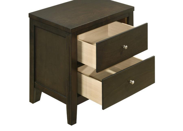 Wilkes - 2 - Drawer Nightstand Bedside Table - Dark Cocoa Accent Nightstand modern furniture Contempo Furniture