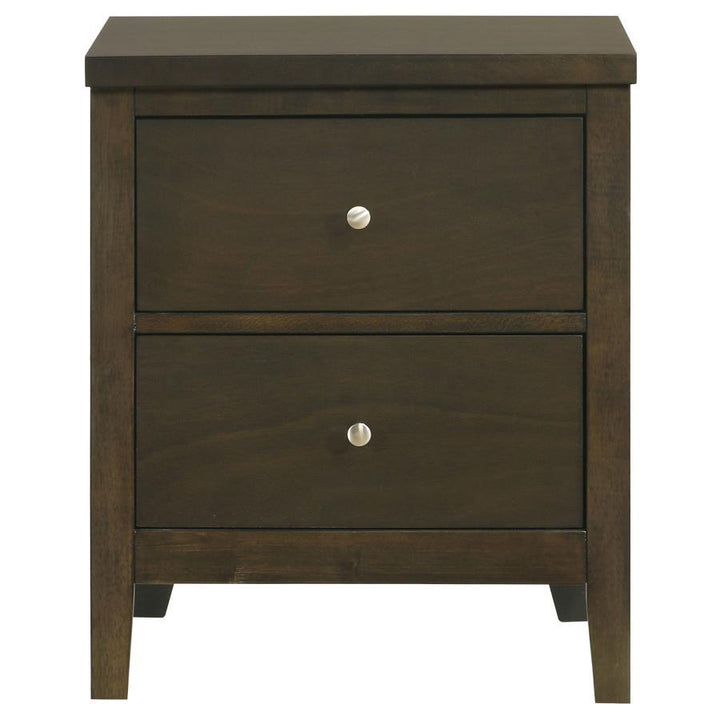 Wilkes - 2 - Drawer Nightstand Bedside Table - Dark Cocoa Accent Nightstand modern furniture Contempo Furniture