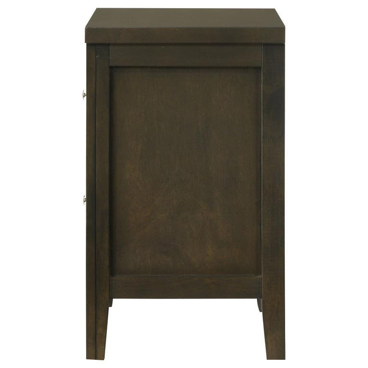 Wilkes - 2 - Drawer Nightstand Bedside Table - Dark Cocoa Accent Nightstand modern furniture Contempo Furniture