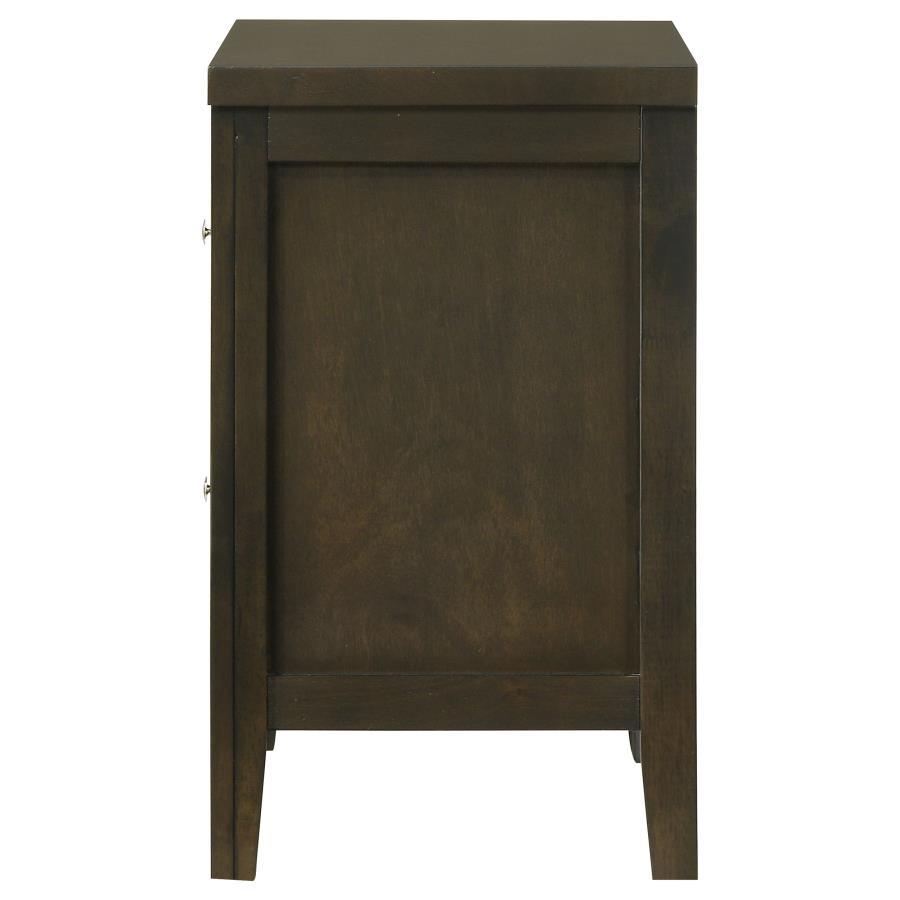 Wilkes - 2 - Drawer Nightstand Bedside Table - Dark Cocoa Accent Nightstand modern furniture Contempo Furniture