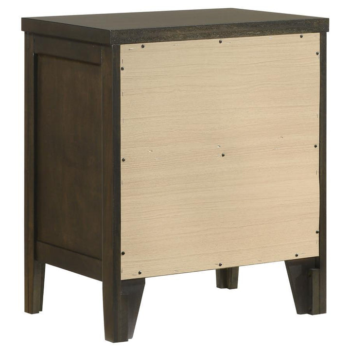 Wilkes - 2 - Drawer Nightstand Bedside Table - Dark Cocoa Accent Nightstand modern furniture Contempo Furniture