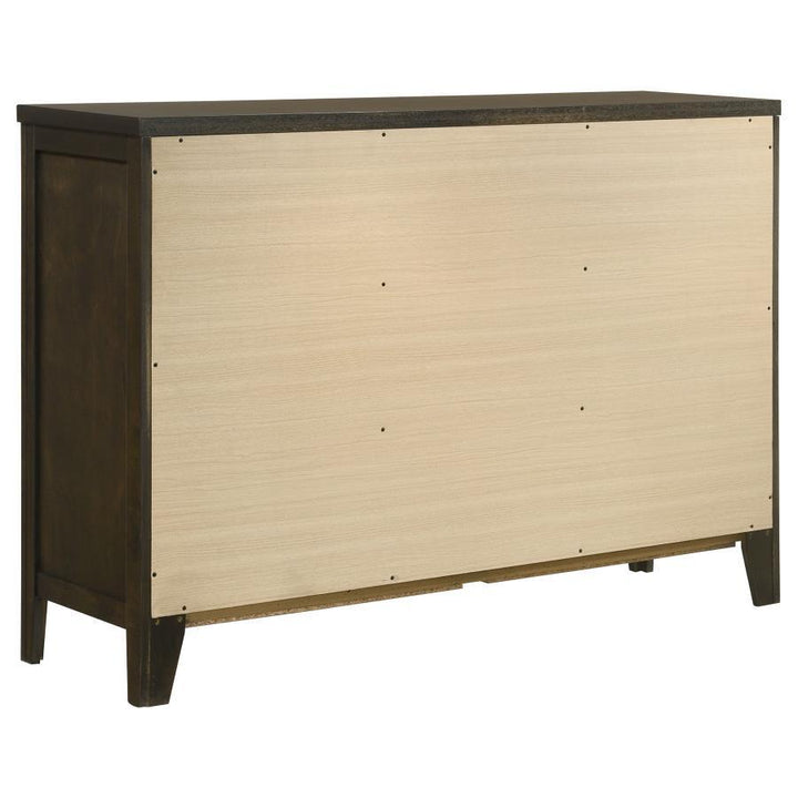 Wilkes - 6 - Drawer Dresser Cabinet - Dark Cocoa Dressers modern furniture Contempo Furniture