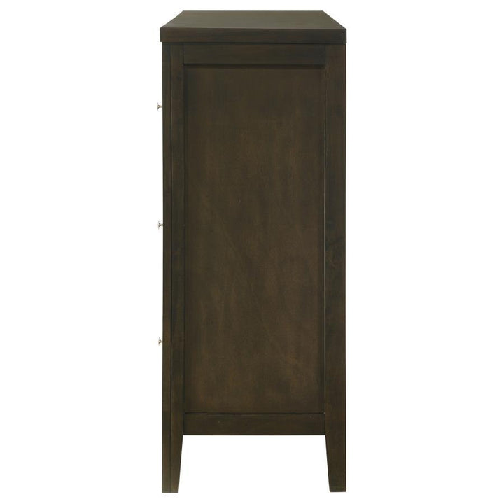 Wilkes - 6 - Drawer Dresser Cabinet - Dark Cocoa Dressers modern furniture Contempo Furniture