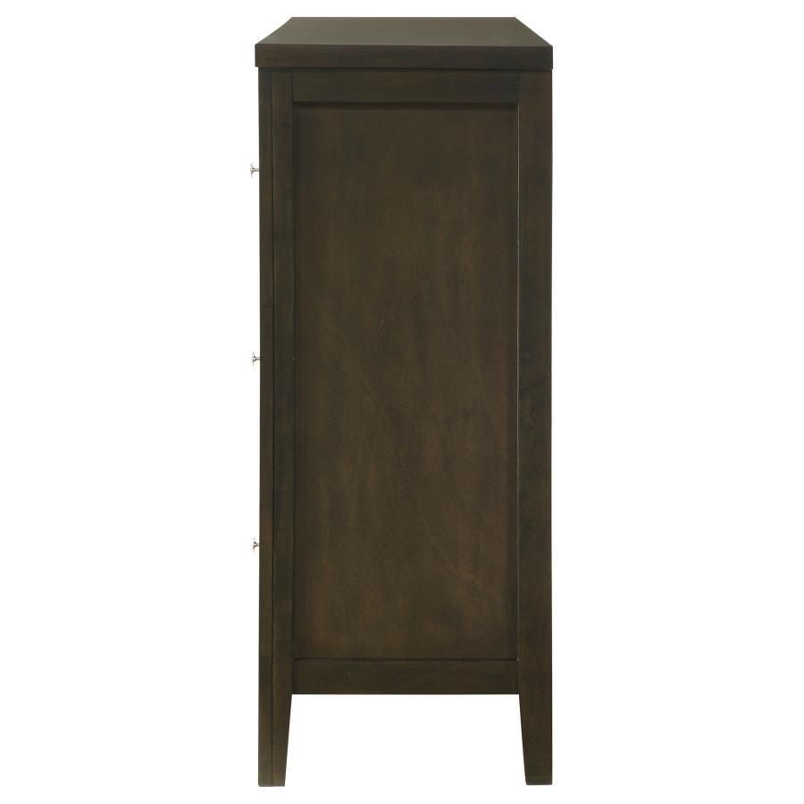 Wilkes - 6 - Drawer Dresser Cabinet - Dark Cocoa Dressers modern furniture Contempo Furniture