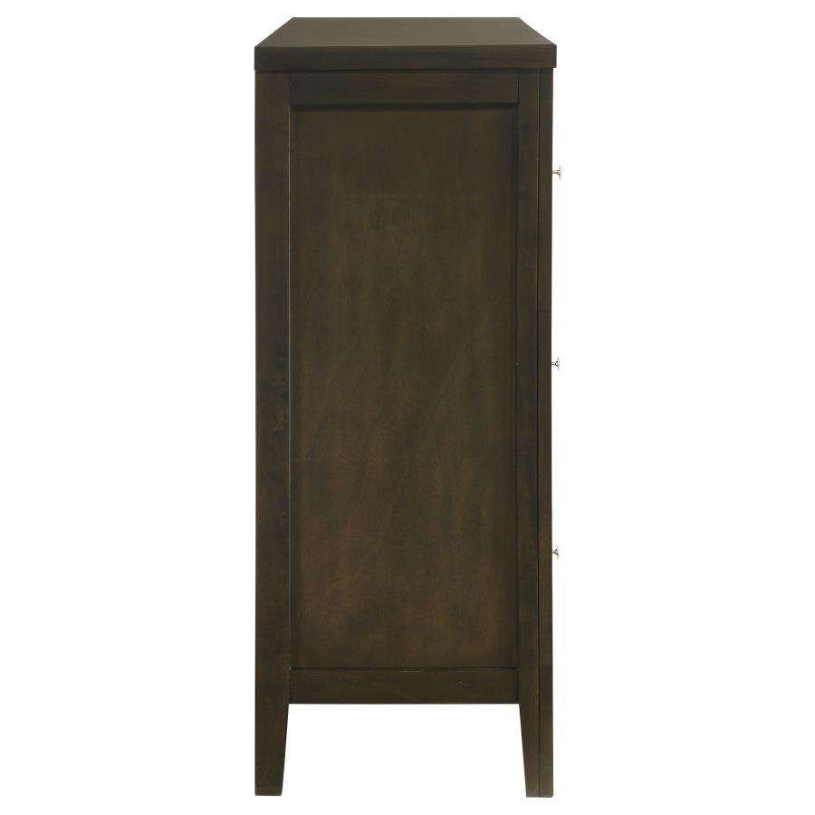 Wilkes - 6 - Drawer Dresser Cabinet - Dark Cocoa Dressers modern furniture Contempo Furniture