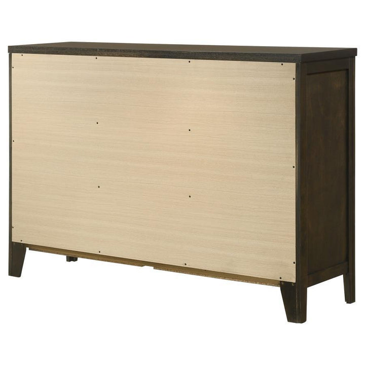 Wilkes - 6 - Drawer Dresser Cabinet - Dark Cocoa Dressers modern furniture Contempo Furniture