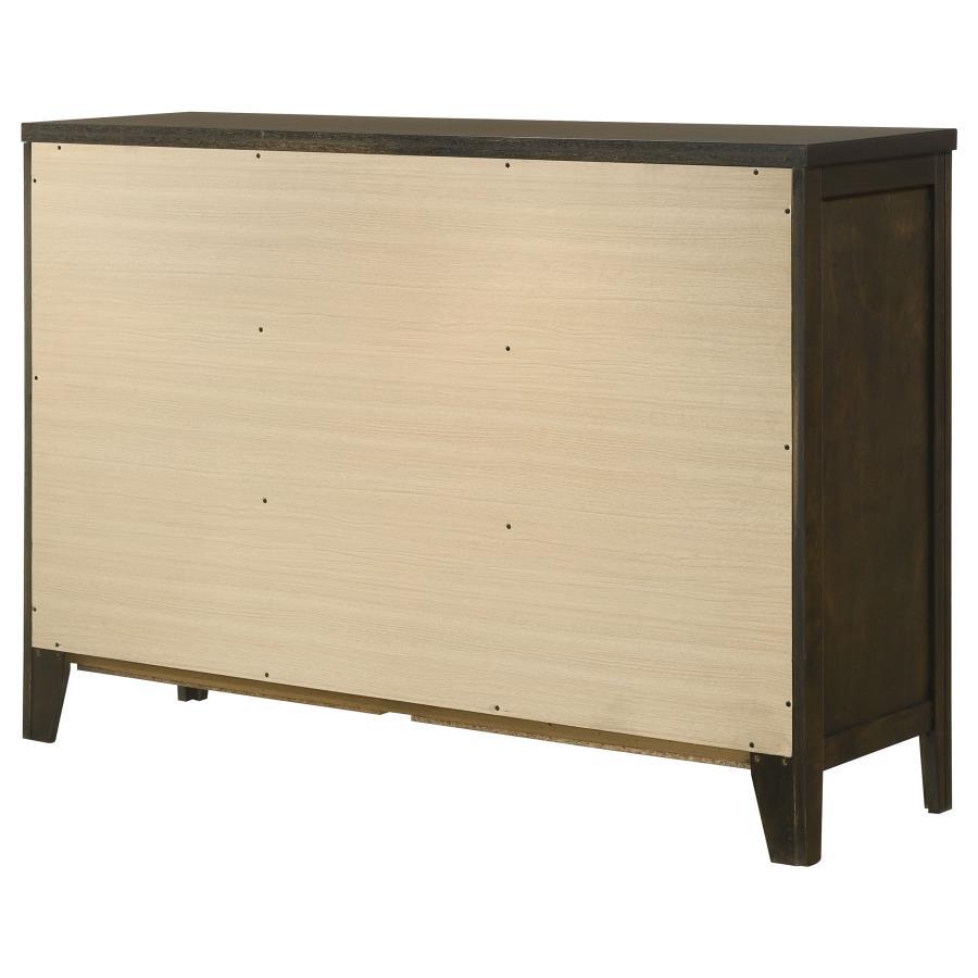 Wilkes - 6 - Drawer Dresser Cabinet - Dark Cocoa Dressers modern furniture Contempo Furniture