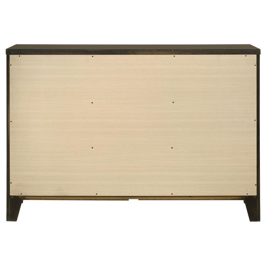 Wilkes - 6 - Drawer Dresser Cabinet - Dark Cocoa Dressers modern furniture Contempo Furniture