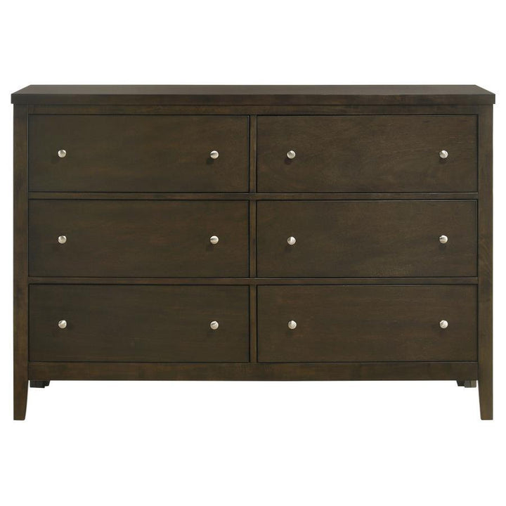 Wilkes - 6 - Drawer Dresser Cabinet - Dark Cocoa Dressers modern furniture Contempo Furniture