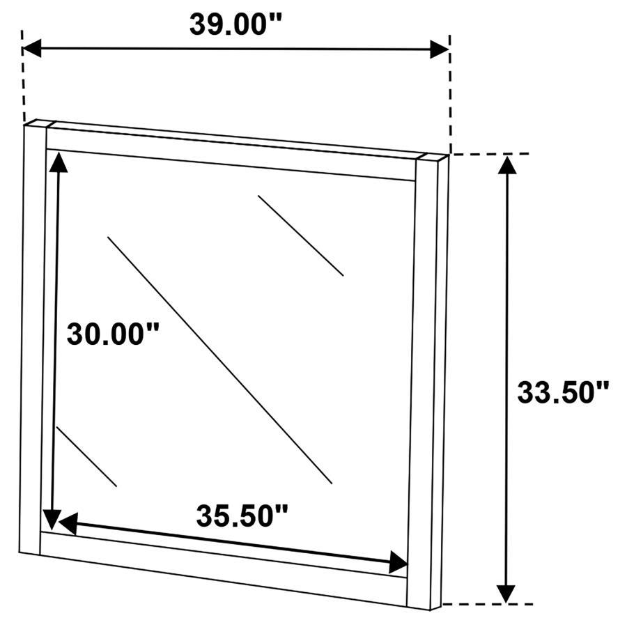 Wilkes - Dresser Mirror - Dark Cocoa Mirror modern furniture Contempo Furniture