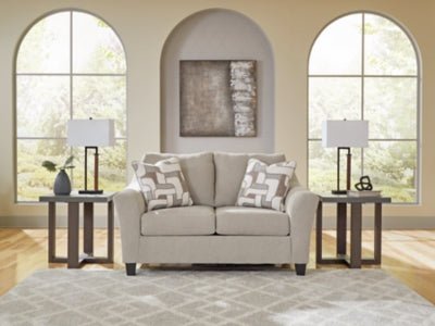 Willarae Loveseat - Beige Stationary Loveseat modern furniture Contempo Furniture