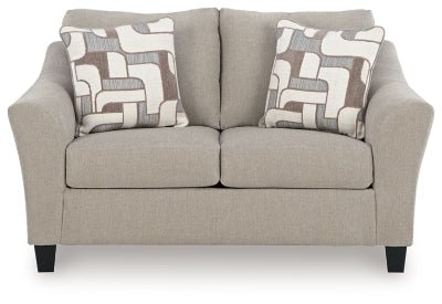 Willarae Loveseat - Beige Stationary Loveseat modern furniture Contempo Furniture