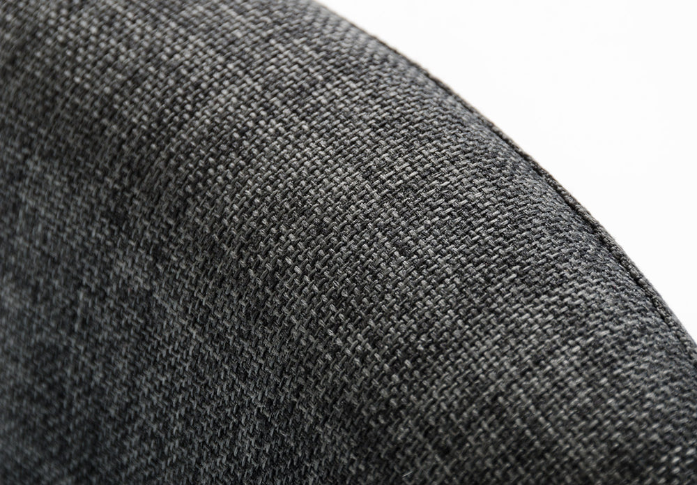 Williamette Mid-Century Dark Grey Fabric Bar Stool - View 3