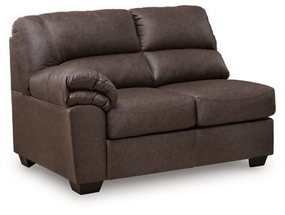 WillowBend Left - Arm Facing Loveseat - Dark Brown Stationary Loveseat modern furniture Contempo Furniture