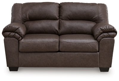 WillowBend Loveseat - Dark Brown Stationary Loveseat modern furniture Contempo Furniture