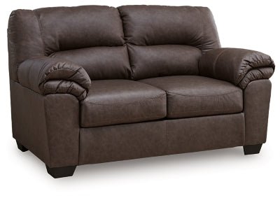 WillowBend Loveseat - Dark Brown Stationary Loveseat modern furniture Contempo Furniture