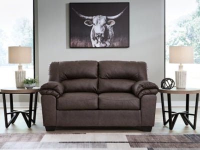 WillowBend Loveseat - Dark Brown Stationary Loveseat modern furniture Contempo Furniture