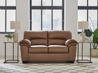 WillowBend Loveseat - Light Brown Stationary Loveseat modern furniture Contempo Furniture