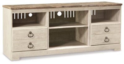 Willowton 64" TV Stand - Beige | Ashley Furniture