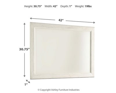 Willowton Bedroom Mirror - Beige Mirror modern furniture Contempo Furniture