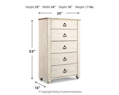 Willowton Chest of Drawers - Beige Accent Chest modern furniture Contempo Furniture