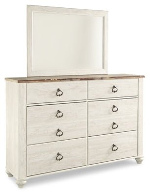Willowton Dresser - Beige Dresser modern furniture Contempo Furniture