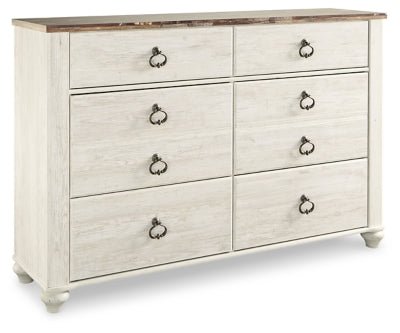 Willowton Dresser - Beige Dresser modern furniture Contempo Furniture