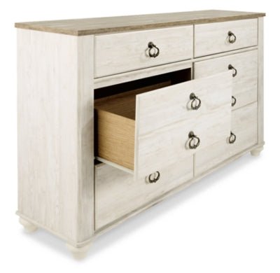 Willowton Dresser - Beige Dresser modern furniture Contempo Furniture