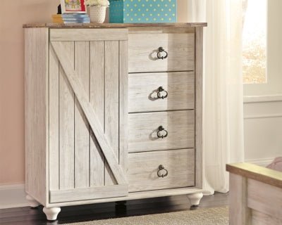 Willowton Dressing Chest - Beige Accent Chest modern furniture Contempo Furniture