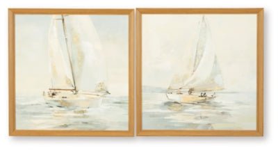 Winbrook Wall Art Set (Set of 2) - Light Brown | Ashley Furniture