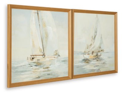Winbrook Wall Art Set (Set of 2) - Light Brown Canvas Art Set modern furniture Contempo Furniture