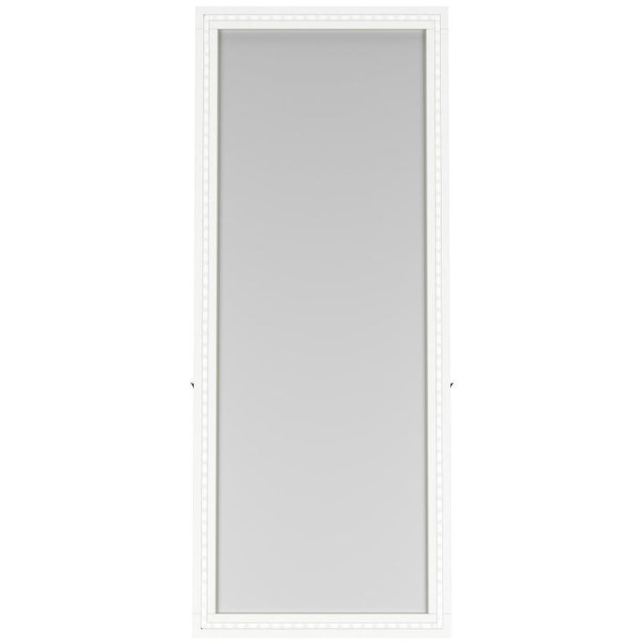 Windrose - Tempered LED Standing Mirror - White Floor Mirror modern furniture Contempo Furniture