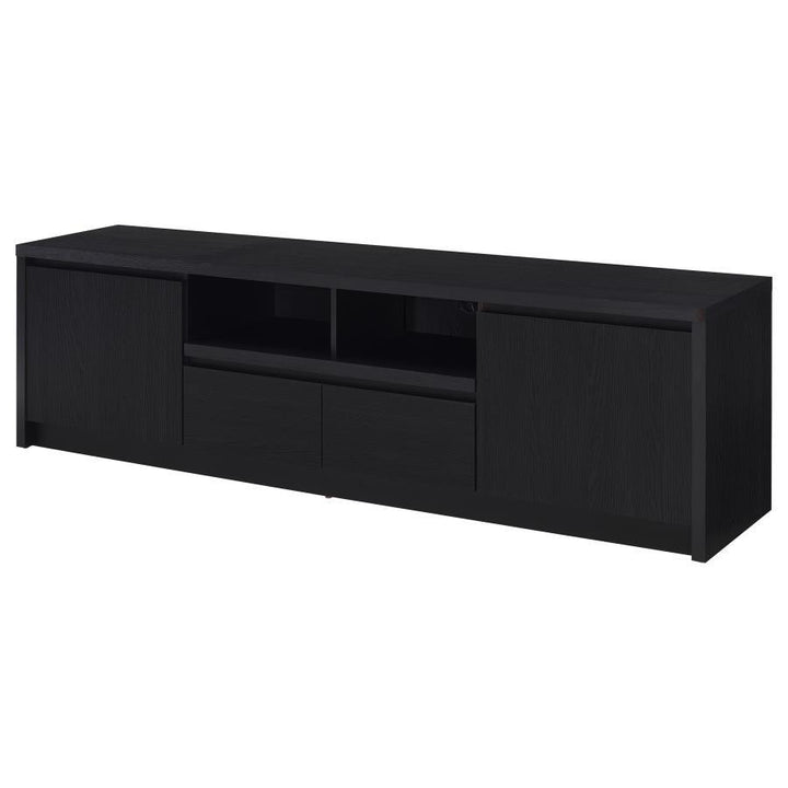 Winfield - 2 - Door TV Stand Media Console - Black TV Stand modern furniture Contempo Furniture