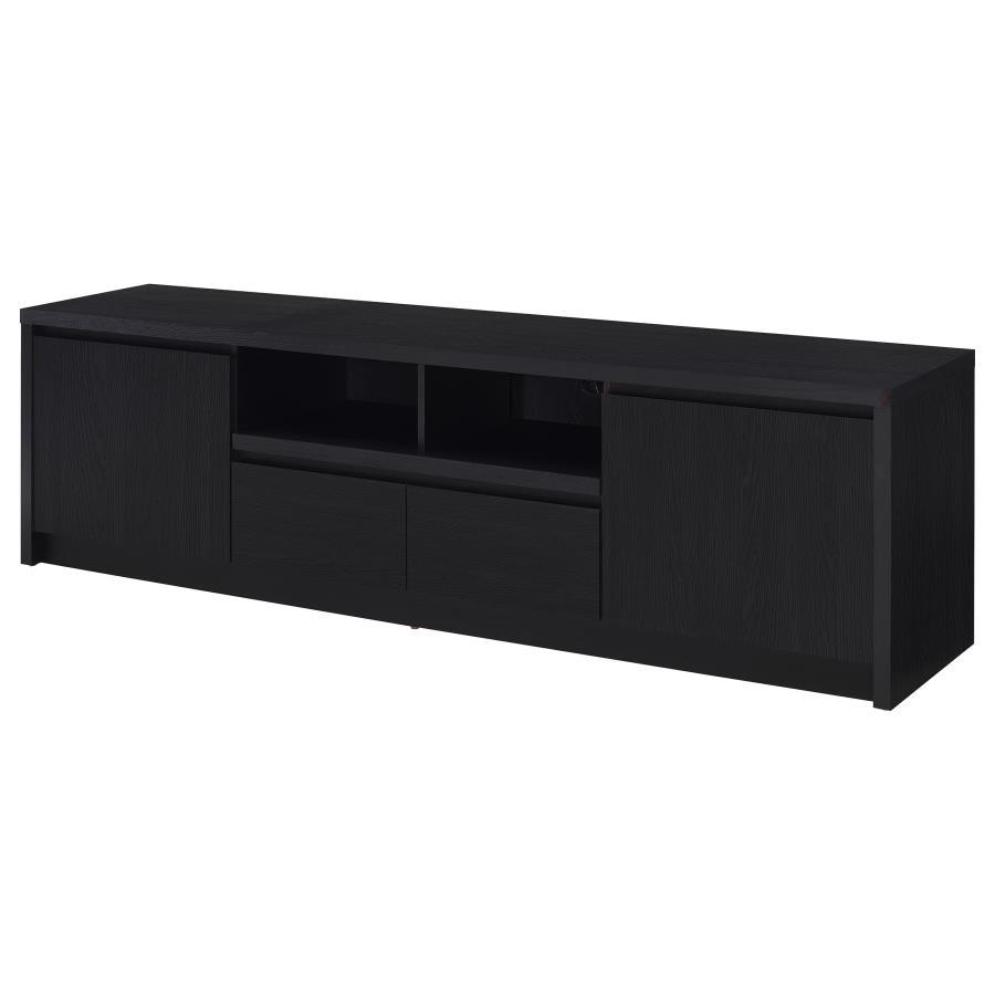 Winfield - 2 - Door TV Stand Media Console - Black TV Stand modern furniture Contempo Furniture