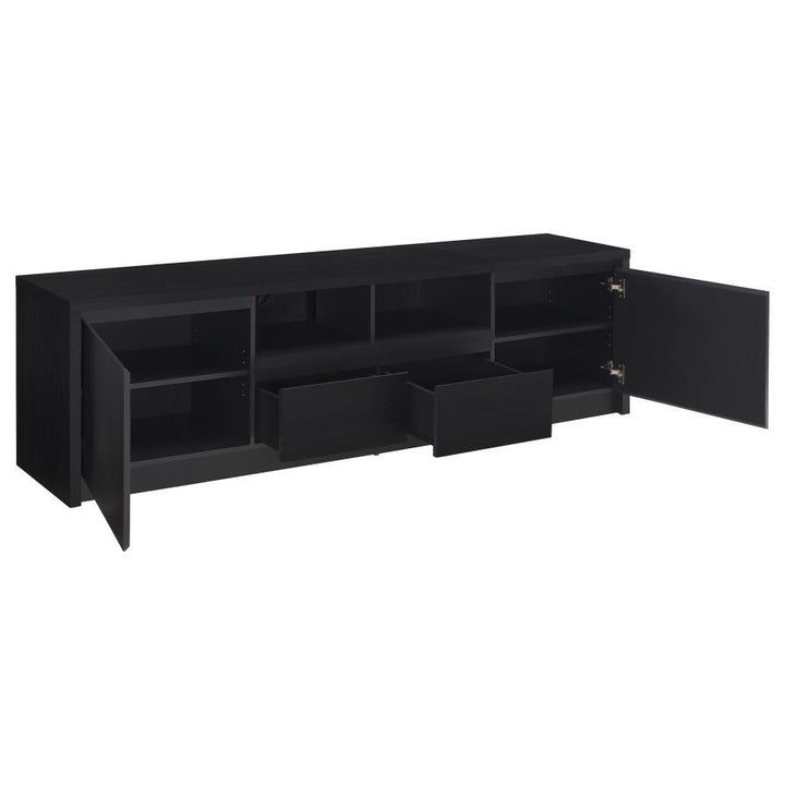 Winfield - 2 - Door TV Stand Media Console - Black TV Stand modern furniture Contempo Furniture