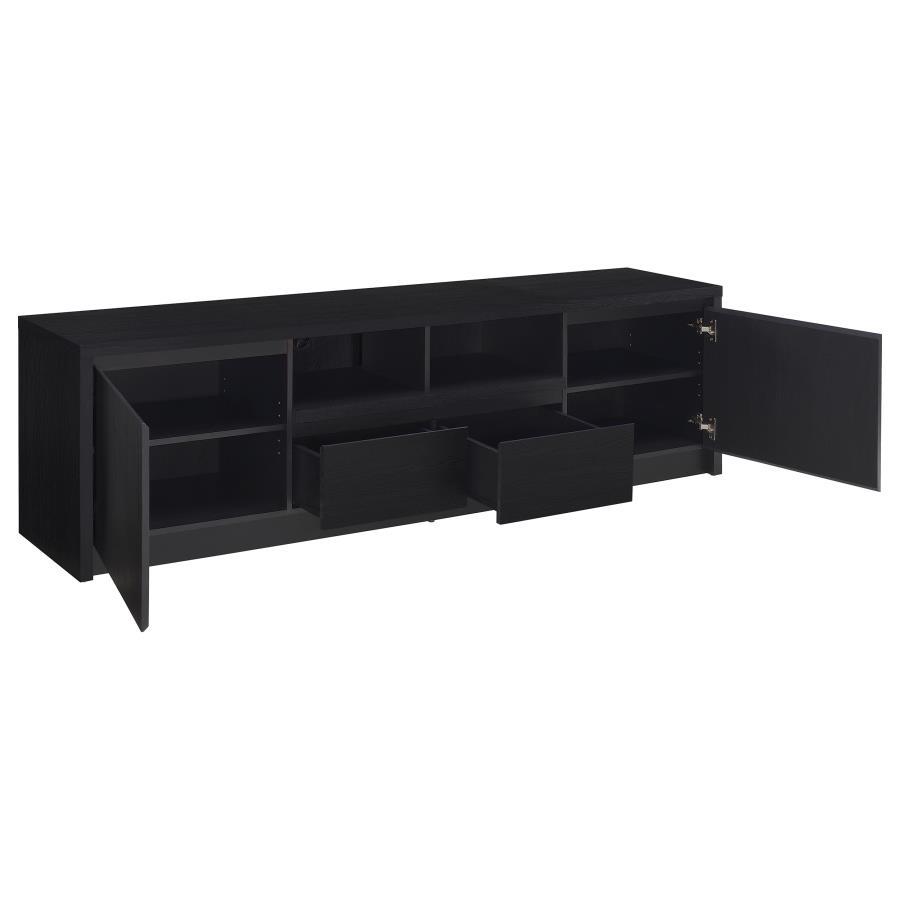 Winfield - 2 - Door TV Stand Media Console - Black TV Stand modern furniture Contempo Furniture