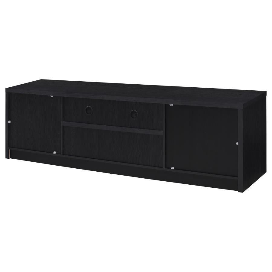 Winfield - 2 - Door TV Stand Media Console - Black TV Stand modern furniture Contempo Furniture
