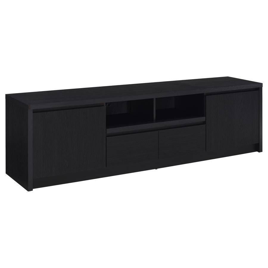 Winfield - 2 - Door TV Stand Media Console - Black TV Stand modern furniture Contempo Furniture