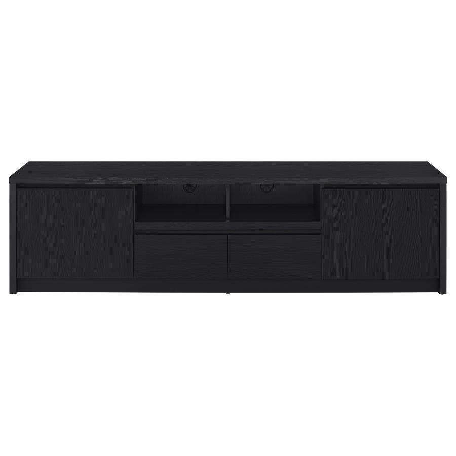 Winfield - 2 - Door TV Stand Media Console - Black TV Stand modern furniture Contempo Furniture