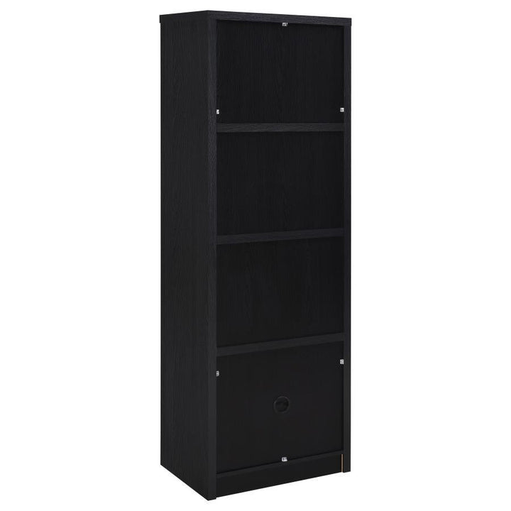 Winfield - 3 - Sheld Media Tower Entertainment Pier - Black Piers modern furniture Contempo Furniture