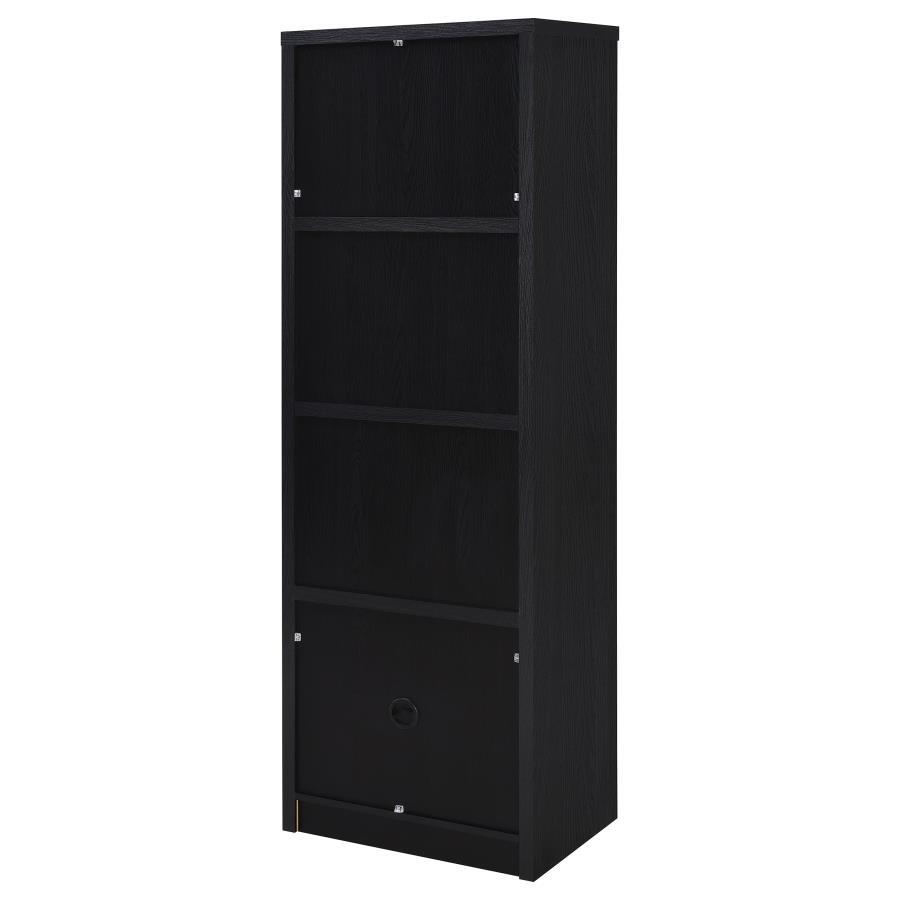 Winfield - 3 - Sheld Media Tower Entertainment Pier - Black Piers modern furniture Contempo Furniture